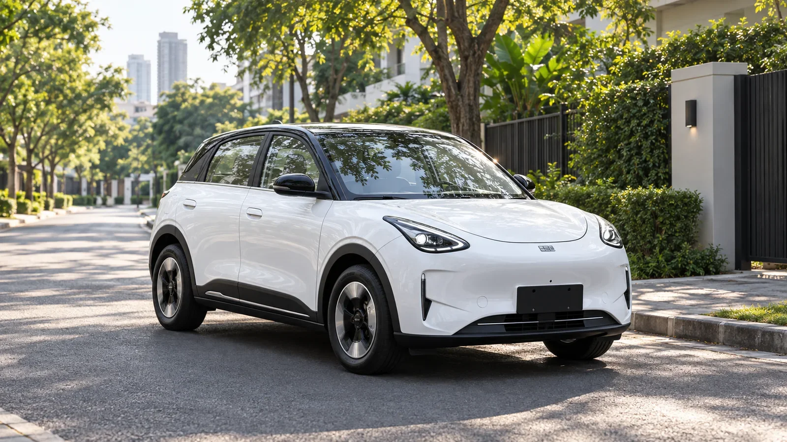 ภาพประกอบ AI ของ GEELY EX2 พร้อมสัญลักษณ์แบรนด์