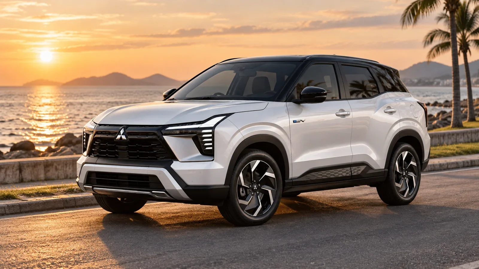 ภาพประกอบ AI ของ Mitsubishi Xforce HEV พร้อมตราสามเพชร
