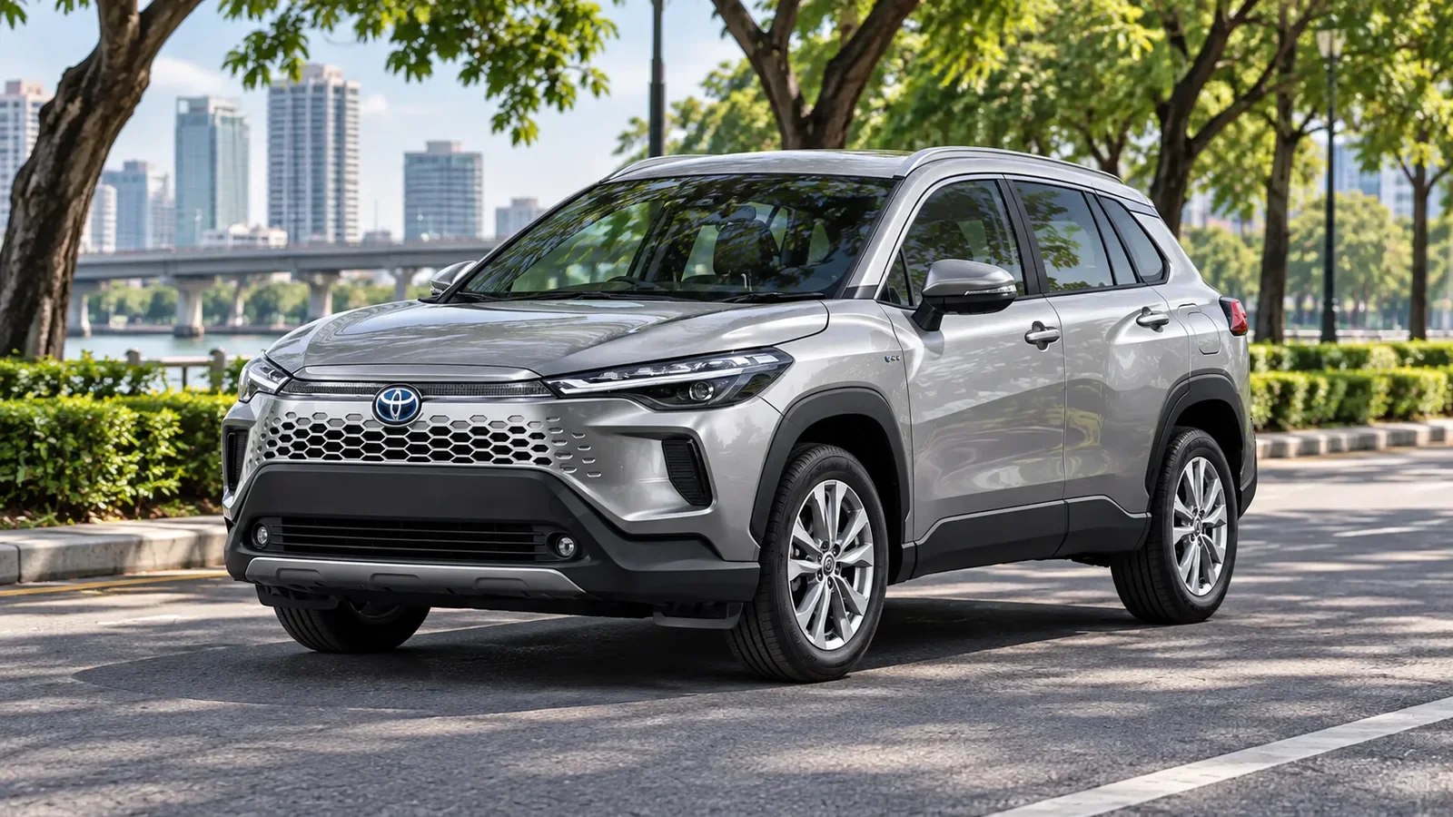 ภาพประกอบ AI ของ Toyota Corolla Cross พร้อมตรา Toyota