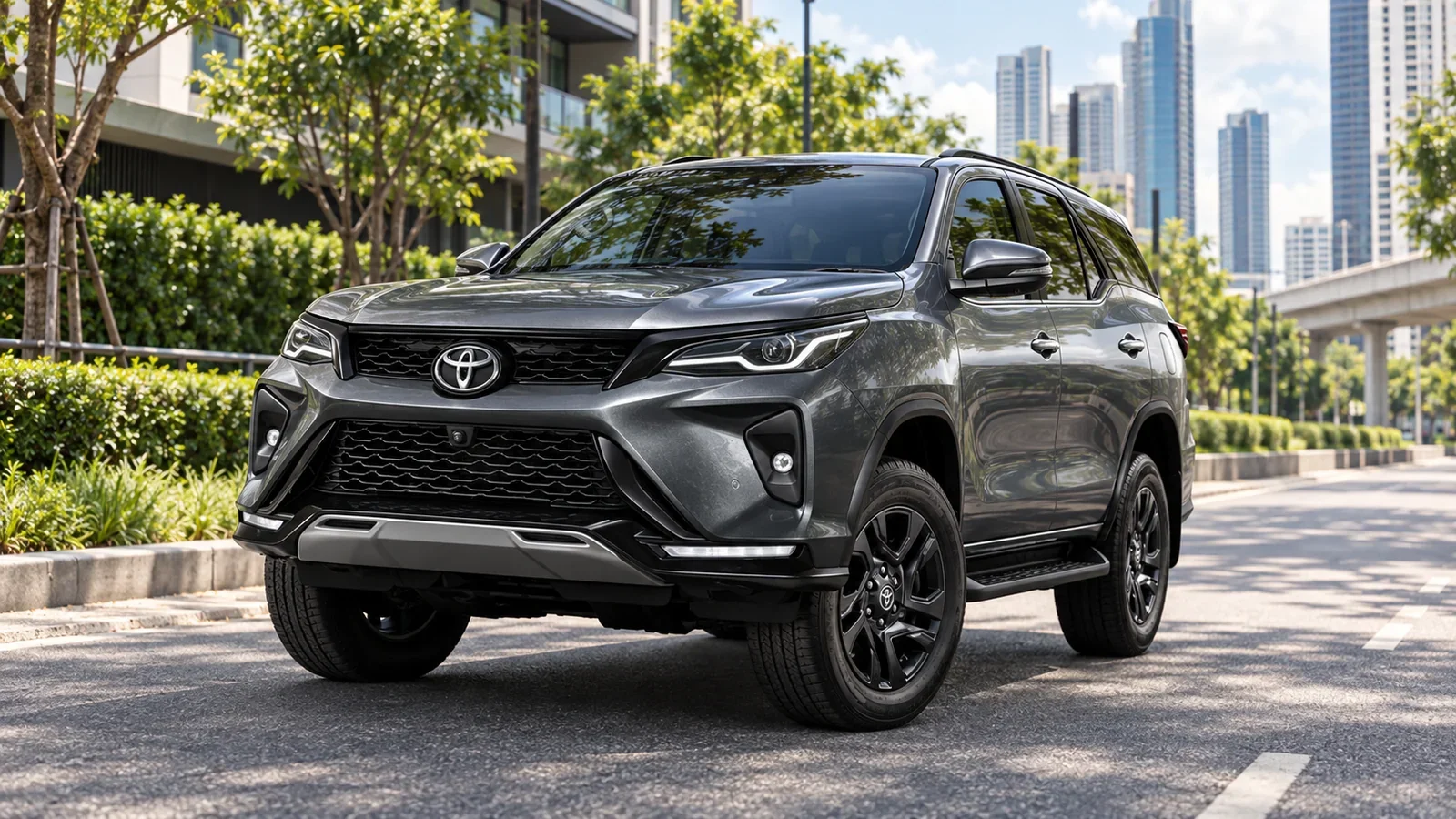 ภาพประกอบ AI รถ Toyota Fortuner Leader พร้อมตรา Toyota