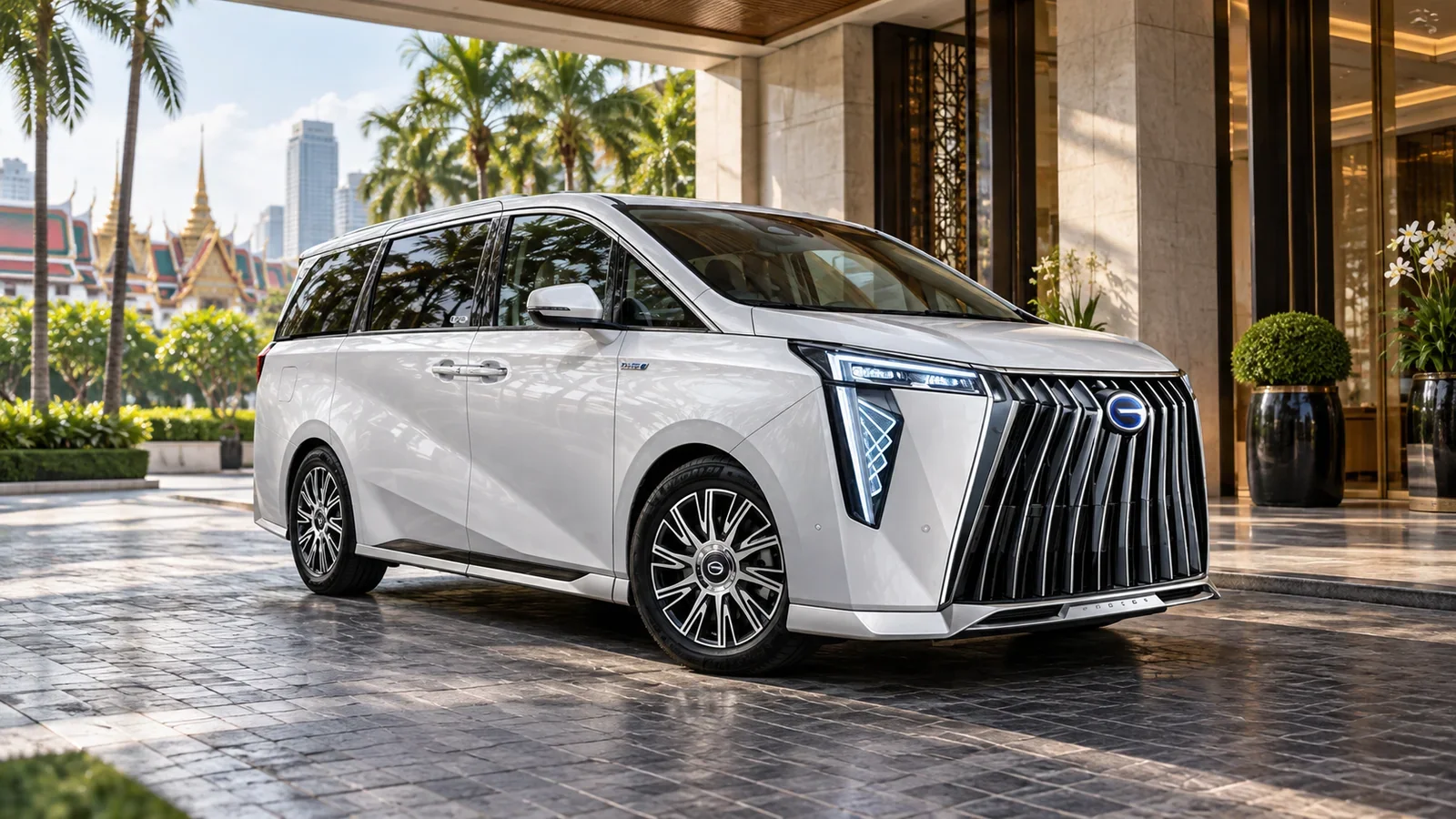 ภาพประกอบ AI รถ GAC GN8 PHEV พร้อมตรา GAC