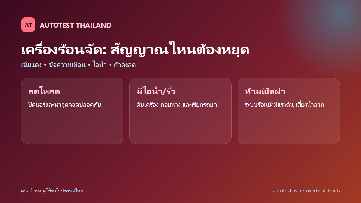เครื่องยนต์ร้อนจัดทำอย่างไร: หยุดรถ ตรวจสาเหตุ และวางงบซ่อม