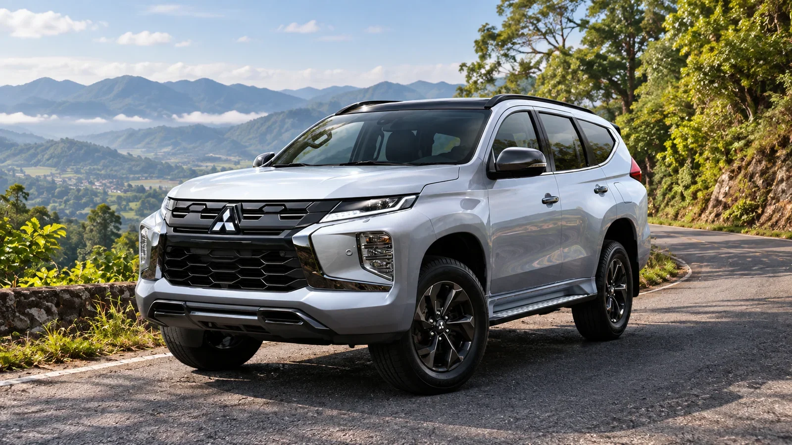 ภาพประกอบ AI รถ Mitsubishi Pajero Sport พร้อมตราสามเพชร
