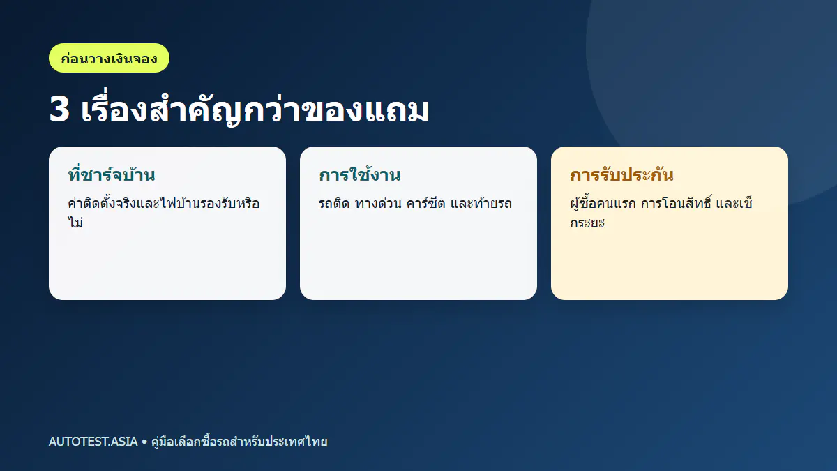 รายการตรวจสอบก่อนซื้อ Dolphin หรือ AION UT