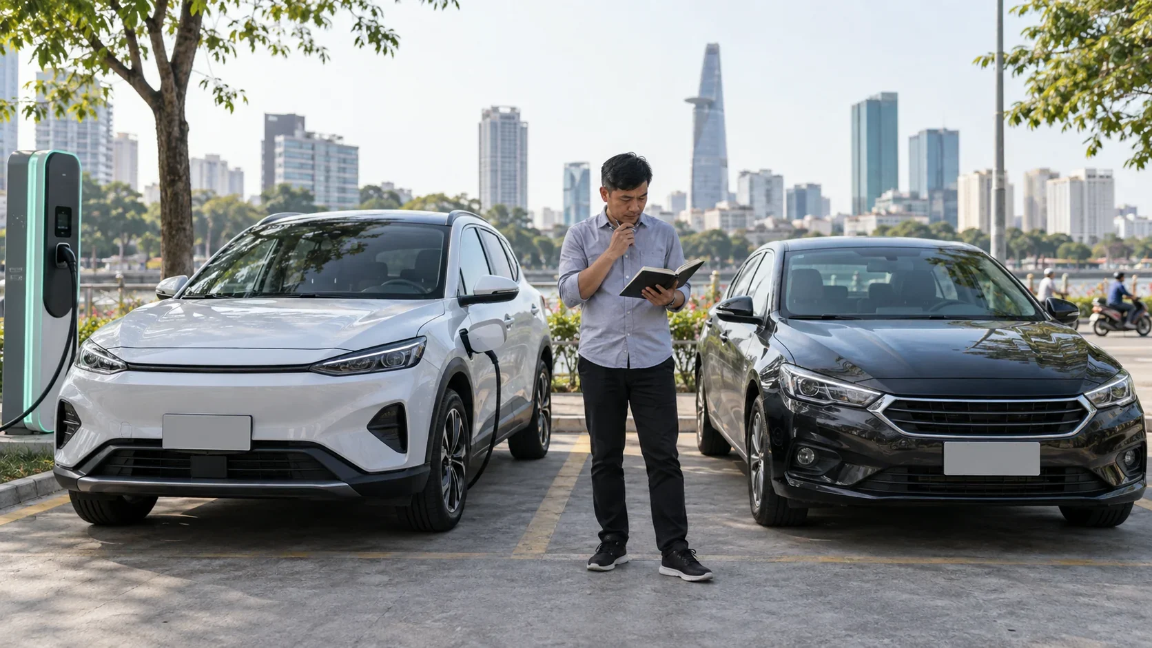 Chạy GrabCar toàn thời gian: VF 5 hay xe xăng/hybrid còn bao nhiêu tiền sau chi phí?