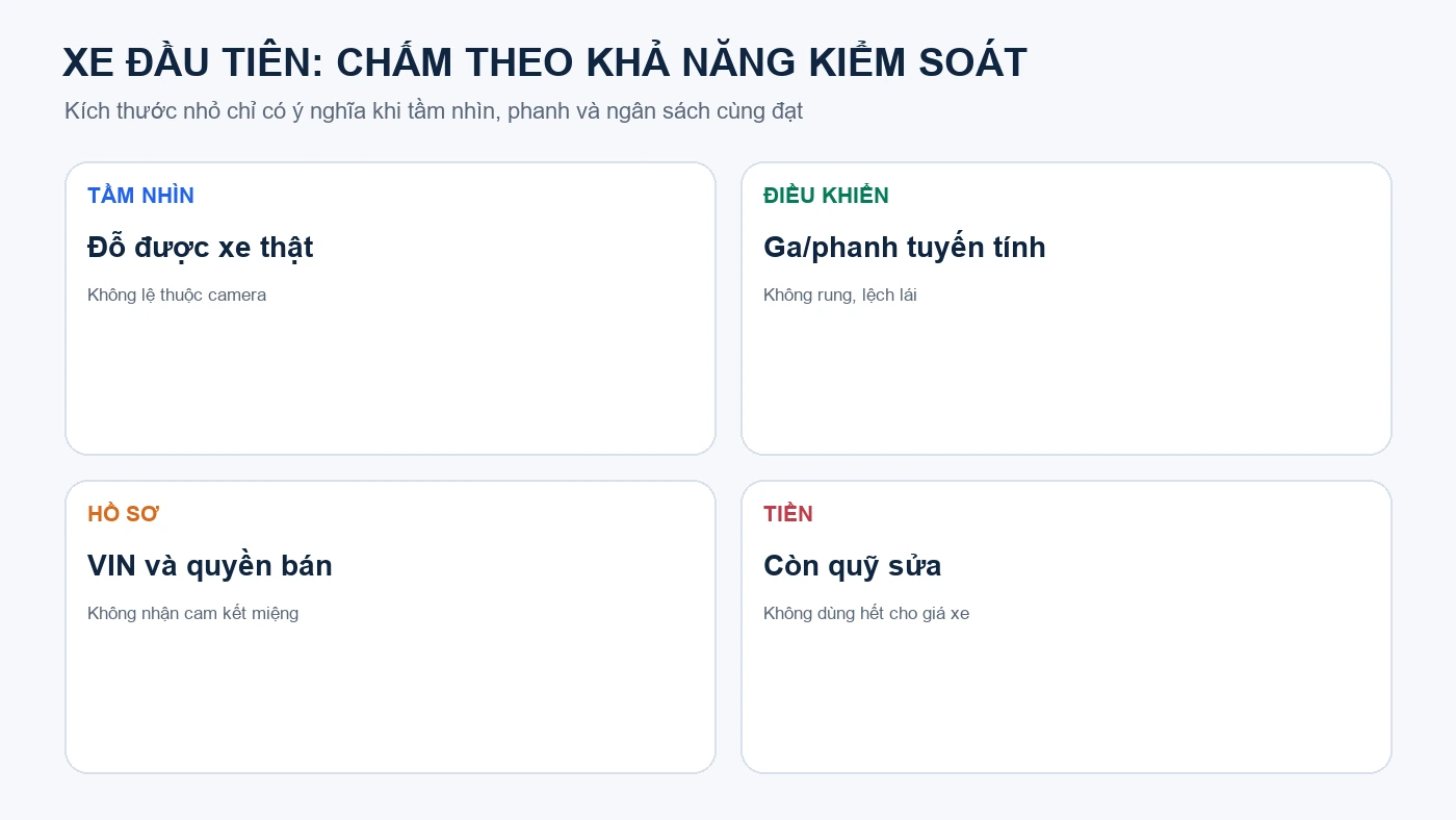 Bốn cổng chọn xe cũ cho người mới lái